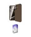 ieg™ iPhone 16 Kılıf Eksen Form Prime - Siyah Bilvis 5in1 3D Magic Cam Ekran Koruyucu
