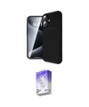 ieg™ iPhone 16 Kılıf Eksen Form Prime - Siyah Bilvis 5in1 3D Magic Cam Ekran Koruyucu