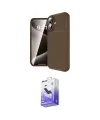 ieg™ iPhone 16 Kılıf Eksen Form Prime - Siyah Bilvis 5in1 5D Magic Hayalet Cam Ekran Koruyucu
