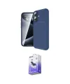 ieg™ iPhone 16 Kılıf Eksen Form Prime - Siyah Bilvis 5in1 5D Magic Hayalet Cam Ekran Koruyucu