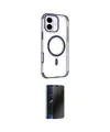 ieg™ iPhone 16 Kılıf Eksen Klasik Koleksiyonu - Siyah 3D Antistatik Hayalet Cam Ekran Koruyucu