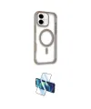 ieg™ iPhone 16 Kılıf Eksen Klasik Koleksiyonu - Siyah 3D Antistatik Seramik Nano Ekran Koruyucu