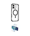 ieg™ iPhone 16 Kılıf Eksen Klasik Koleksiyonu - Siyah 3D Antistatik Seramik Nano Ekran Koruyucu