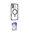 ieg™ iPhone 16 Kılıf Eksen Klasik Koleksiyonu - Siyah Bilvis 5in1 3D Magic Cam Ekran Koruyucu