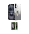 ieg™ iPhone 16 Kılıf Eksen Minimal Özel Seri - Şeffaf 360 Full Body Arka Koruyucu