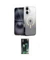 ieg™ iPhone 16 Kılıf Eksen Minimal Özel Seri - Siyah 360 Mat Full Body Arka Koruyucu