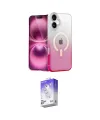 ieg™ iPhone 16 Kılıf Eksen Minimal Özel Seri - Siyah Bilvis 5in1 3D Magic Cam Ekran Koruyucu