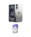 ieg™ iPhone 16 Kılıf Eksen Minimal Özel Seri - Siyah Bilvis 5in1 3D Magic Cam Ekran Koruyucu