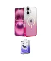 ieg™ iPhone 16 Kılıf Eksen Minimal Özel Seri - Siyah Bilvis 5in1 5D Magic Hayalet Cam Ekran Koruyucu
