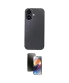 ieg™ iPhone 16 Kılıf Eksen Prime - Siyah 3D Antistatik Mat Seramik Nano Ekran Koruyucu