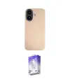 ieg™ iPhone 16 Kılıf Eksen Prime - Siyah Bilvis 5in1 3D Magic Cam Ekran Koruyucu