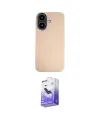 ieg™ iPhone 16 Kılıf Eksen Prime - Siyah Bilvis 5in1 5D Magic Hayalet Cam Ekran Koruyucu