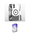 ieg™ iPhone 16 Kılıf İz Asil Prime - Siyah Bilvis 5in1 3D Magic Cam Ekran Koruyucu