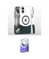 ieg™ iPhone 16 Kılıf İz Asil Prime - Siyah Bilvis 5in1 5D Magic Hayalet Cam Ekran Koruyucu