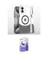 ieg™ iPhone 16 Kılıf İz Asil Prime - Siyah Bilvis 5in1 5D Magic Hayalet Cam Ekran Koruyucu