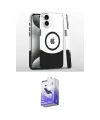 ieg™ iPhone 16 Kılıf İz Asil Prime - Siyah Bilvis 5in1 5D Magic Hayalet Cam Ekran Koruyucu