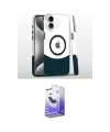 ieg™ iPhone 16 Kılıf İz Asil Prime - Siyah Bilvis 5in1 5D Magic Hayalet Cam Ekran Koruyucu