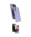 ieg™ iPhone 16 Kılıf İz Işık Koleksiyonu - Siyah 3D Antistatik Mat Seramik Nano Ekran Koruyucu
