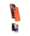 ieg™ iPhone 16 Kılıf İz Işık Koleksiyonu - Siyah 3D Antistatik Mat Seramik Nano Ekran Koruyucu