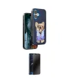ieg™ iPhone 16 Kılıf İz Minimal Koleksiyonu - Siyah 3D Antistatik Hayalet Cam Ekran Koruyucu