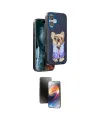 ieg™ iPhone 16 Kılıf İz Minimal Koleksiyonu - Siyah 3D Antistatik Mat Seramik Nano Ekran Koruyucu