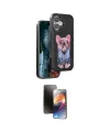 ieg™ iPhone 16 Kılıf İz Minimal Koleksiyonu - Siyah 3D Antistatik Mat Seramik Nano Ekran Koruyucu