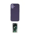 ieg™ iPhone 16 Kılıf Kıvılcım Çizgi Serisi - Siyah 360 Mat Full Body Arka Koruyucu