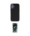 ieg™ iPhone 16 Kılıf Kıvılcım Çizgi Serisi - Siyah 360 Mat Full Body Arka Koruyucu