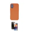 ieg™ iPhone 16 Kılıf Kıvılcım Çizgi Serisi - Siyah 3D Antistatik Mat Seramik Nano Ekran Koruyucu