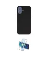 ieg™ iPhone 16 Kılıf Kıvılcım Çizgi Serisi - Siyah 3D Antistatik Seramik Nano Ekran Koruyucu