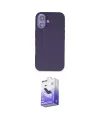 ieg™ iPhone 16 Kılıf Kıvılcım Çizgi Serisi - Siyah Bilvis 5in1 5D Magic Hayalet Cam Ekran Koruyucu