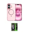 ieg™ iPhone 16 Kılıf Kıvılcım Form Prime - Şeffaf 360 Full Body Arka Koruyucu