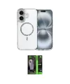 ieg™ iPhone 16 Kılıf Kıvılcım Form Prime - Şeffaf 360 Full Body Arka Koruyucu