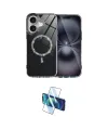 ieg™ iPhone 16 Kılıf Kıvılcım Form Prime - Siyah 3D Antistatik Seramik Nano Ekran Koruyucu