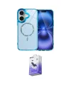 ieg™ iPhone 16 Kılıf Kıvılcım Form Prime - Siyah Bilvis 5in1 5D Magic Hayalet Cam Ekran Koruyucu