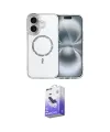 ieg™ iPhone 16 Kılıf Kıvılcım Form Prime - Siyah Bilvis 5in1 5D Magic Hayalet Cam Ekran Koruyucu