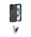 ieg™ iPhone 16 Kılıf Kıvılcım Işık Serisi - Şeffaf Pasifik Cam Ekran Koruyucu