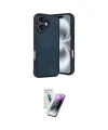 ieg™ iPhone 16 Kılıf Kıvılcım Işık Serisi - Şeffaf Pasifik Cam Ekran Koruyucu