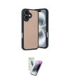 ieg™ iPhone 16 Kılıf Kıvılcım Işık Serisi - Şeffaf Pasifik Cam Ekran Koruyucu