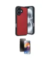 ieg™ iPhone 16 Kılıf Kıvılcım Işık Serisi - Siyah 3D Antistatik Mat Seramik Nano Ekran Koruyucu