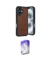 ieg™ iPhone 16 Kılıf Kıvılcım Işık Serisi - Siyah Bilvis 5in1 3D Magic Cam Ekran Koruyucu