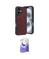 ieg™ iPhone 16 Kılıf Kıvılcım Işık Serisi - Siyah Bilvis 5in1 5D Magic Hayalet Cam Ekran Koruyucu