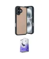 ieg™ iPhone 16 Kılıf Kıvılcım Işık Serisi - Siyah Bilvis 5in1 5D Magic Hayalet Cam Ekran Koruyucu