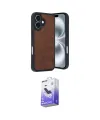 ieg™ iPhone 16 Kılıf Kıvılcım Işık Serisi - Siyah Bilvis 5in1 5D Magic Hayalet Cam Ekran Koruyucu