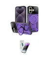ieg™ iPhone 16 Kılıf Kıvılcım Modern Serisi - Şeffaf Pasifik Cam Ekran Koruyucu