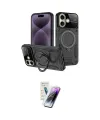 ieg™ iPhone 16 Kılıf Kıvılcım Modern Serisi - Şeffaf Pasifik Cam Ekran Koruyucu