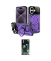 ieg™ iPhone 16 Kılıf Kıvılcım Modern Serisi - Siyah 360 Mat Full Body Arka Koruyucu