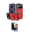 ieg™ iPhone 16 Kılıf Kıvılcım Modern Serisi - Siyah 3D Antistatik Mat Seramik Nano Ekran Koruyucu