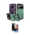 ieg™ iPhone 16 Kılıf Kıvılcım Modern Serisi - Siyah 3D Antistatik Mat Seramik Nano Ekran Koruyucu