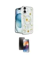 ieg™ iPhone 16 Kılıf Kozmos Doku - Siyah 3D Antistatik Mat Seramik Nano Ekran Koruyucu